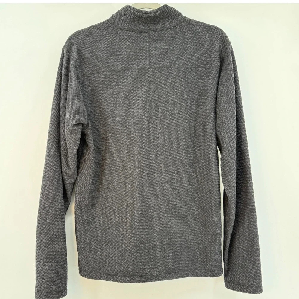 NWOT The North Face Mens Pullover textured‎ Fleece Quarter Zip Gray, Small